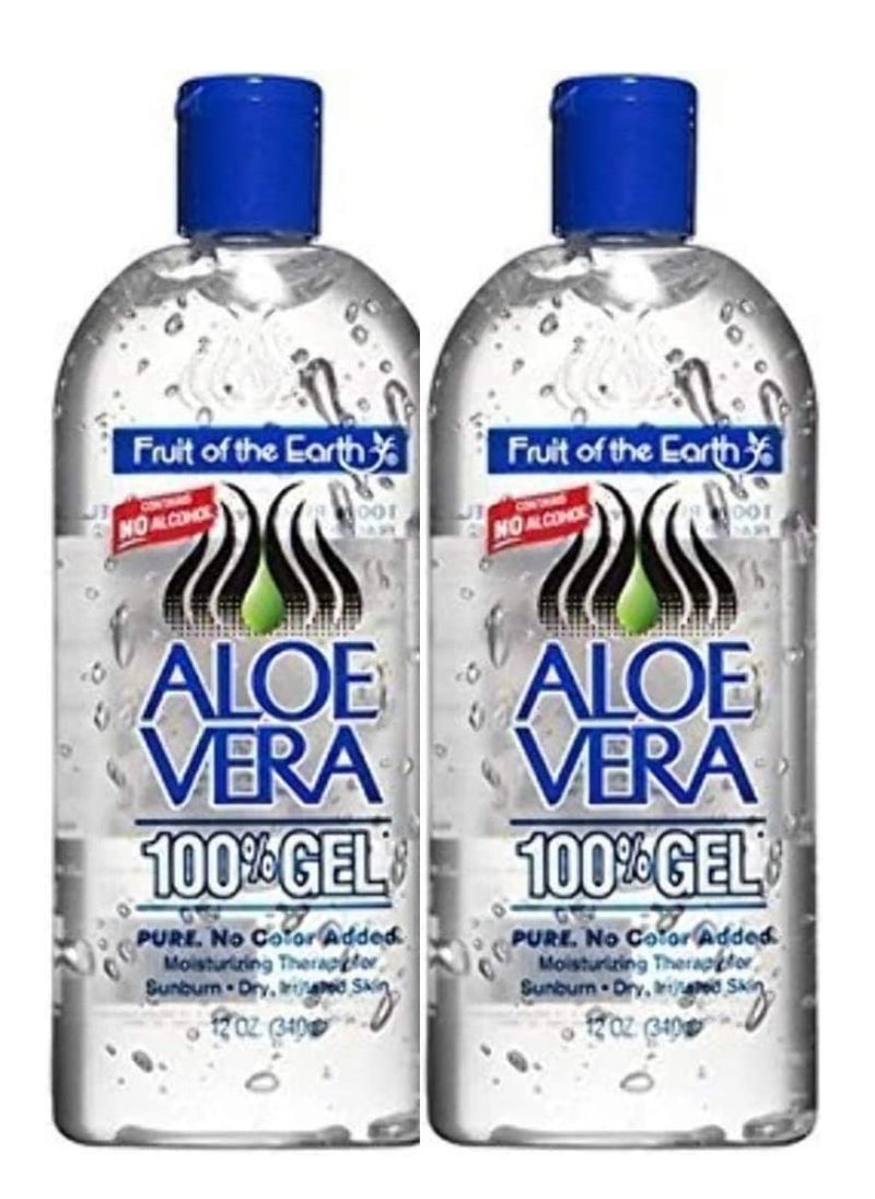 Fruit of the earth FRUIT O/T EARTH ALOE VERA GEL 12 OZ(Pack of 2)  - Image 1