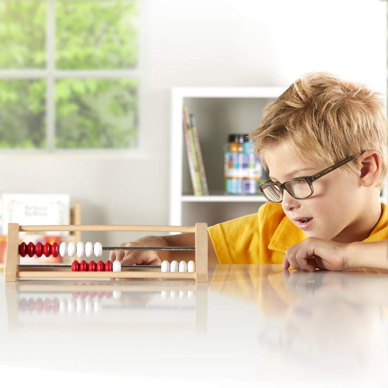 hand2mind 20-Bead Wooden Rekenrek Abacus, Colored Abacus for Kids Math, Wooden Counting Math Manipulatives, Bead Counters for Kids Math, Learn Counting and Numbers, Homeschool Supplies (Set of 1) - Image 3