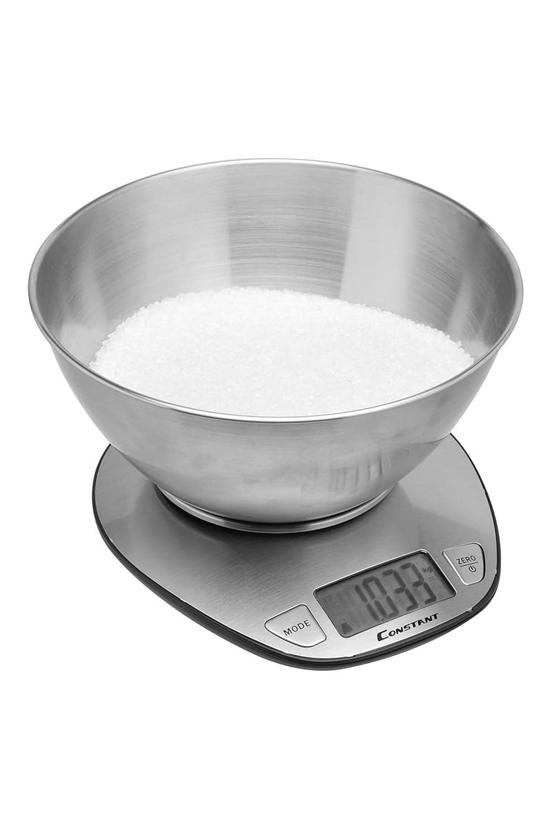 LABZIO ™ Digital Kitchen Weighing Scale | 1g–5kg Capacity | High Precision Food & Baking Scale | Slim Design with Auto-Off Function | Battery Included | Ideal for Home & Cooking Use (Silver) - Image 1