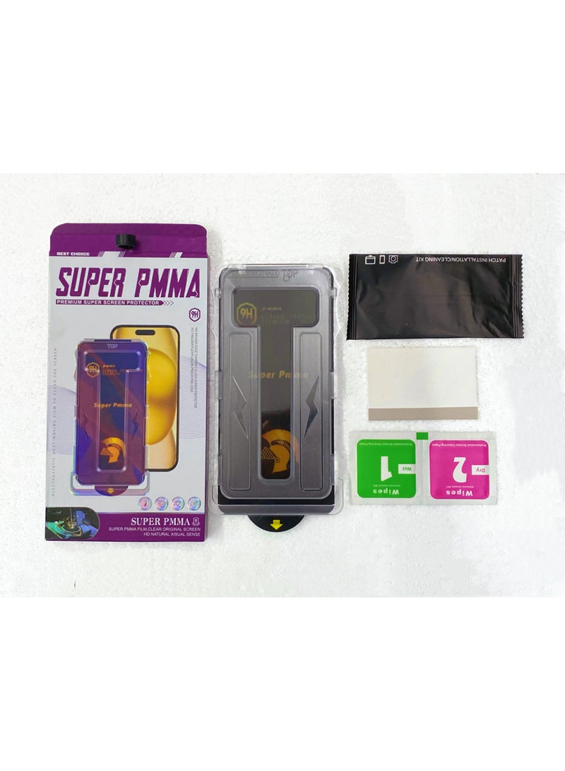 Best Choice Screen Protector for iPhone 16 Pro Solid Plastic Privacy Easy install with anti-peep view protection Dual protection against scratches and prying eyes. Made of clear solid PMMA, it includes an alignment tool for bubble-free, dust-free installation. Designed to maintain your privacy without sacrificing usability.  - Image 5