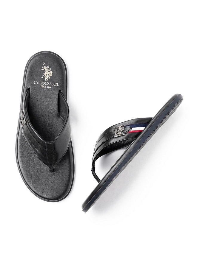 U.S. POLO ASSN. Men HENDRIK Black Slippers-(UK7)(US8)(2FD24409Z01) - Image 1