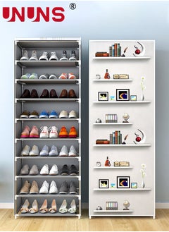 UNUNS Shoe Rack Cabinet,10 Tiers Shoe Rack Storage Box For 27 Pairs,Foldable Shoes Organizer Cover,Shoe Cover Rack,Portable Shoe Storage Cabinet 58X158 Cm  - Image 1