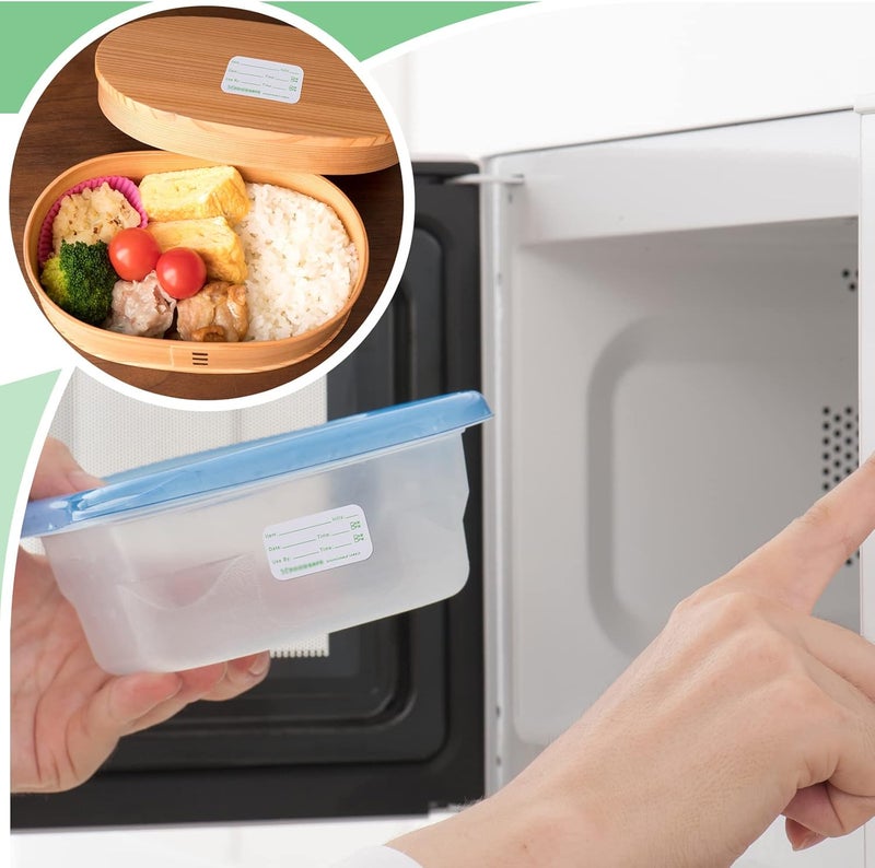 Outus 3000 قطعة ملصقات الطعام للحاويات 1 × 2 بوصة ملصقات تاريخ انتهاء الصلاحية مقاومة للماء تحضير الوجبات ملصقات تخزين الطعام القابلة للذوبان شريط الفريزر سهل الكتابة للاستخدام المنزلي والمطاعم - Image 5