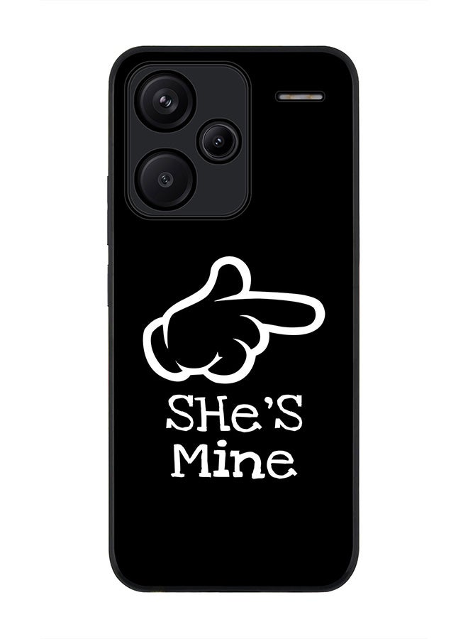 Stylizedd Rugged Black Edge Case for Xiaomi Redmi Note 13 Pro Plus, Slim fit Case Flexible Anti Drop TPU Gel Thin Cover -  She's mine - Image 1