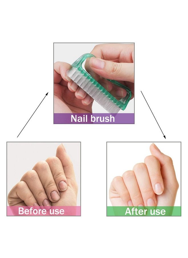 MODENGKONGJIAN - Handle Grip Nail Brush, Hand Fingernail Scrub Cleaning Brushes for Toes and Nails Cleaner, Pedicure Scrubbing tool kit for Men and Women 5 Pack (Multicolor) - Image 1