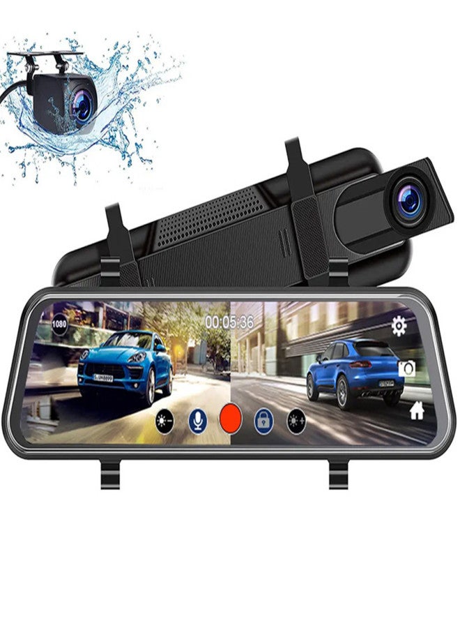 2048P DVR Dash Camera Front & Rear Dual Camera Driving Recorder with 10 Inch Touchscreen 170° Wide Angle Support Clear Night-Vision Parking Monitor Motion Detection Collision Locking Loop Recording - Image 4
