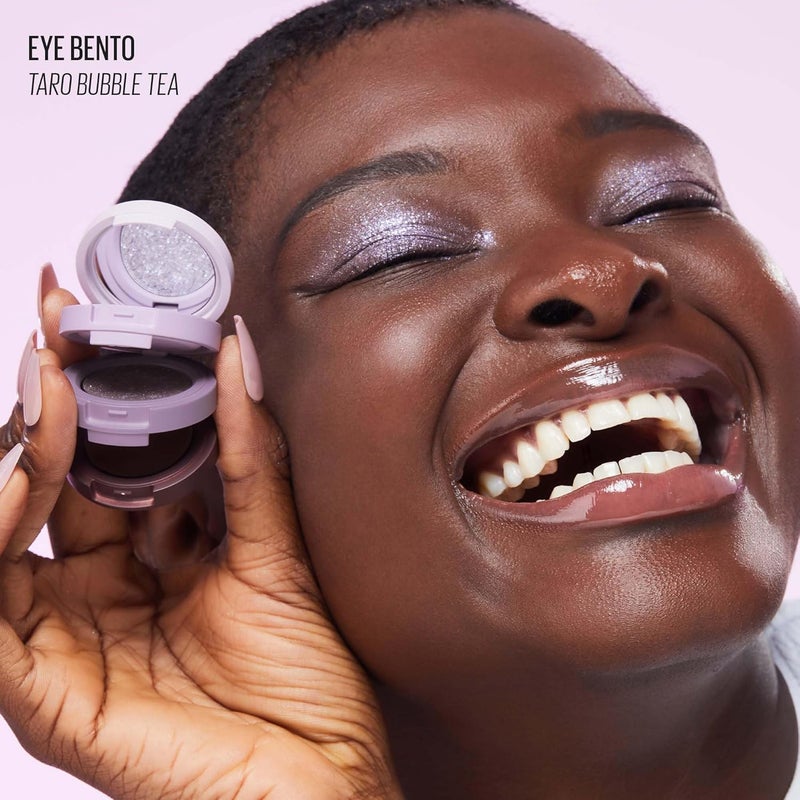 KAJA Beauty Bento Eyeshadow Trio - Taro Bubble Tea - 3 in 1 Mosaic Chrome Shimmer Matte Eye Shadow Palette - Long Lasting Blendable Pigmented Vegan Cruelty Free Compact Makeup - Image 5