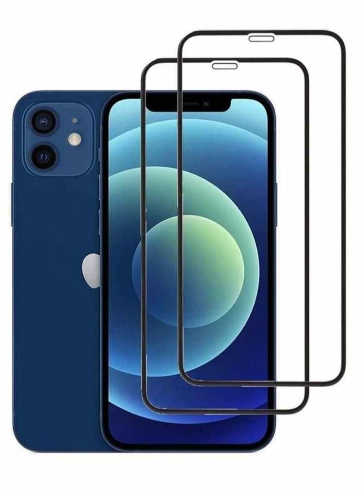 BORTONY 2-Piece 6D Tempered Glass Film Screen Protector for iPhone 12 Mini - Image 1