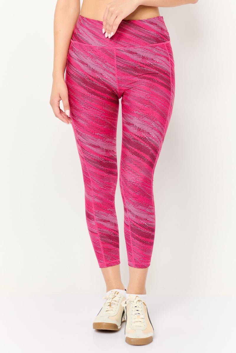 DKNY Sport ليغينغز تدريب رياضية للنساء، وردي داكن - Image 1