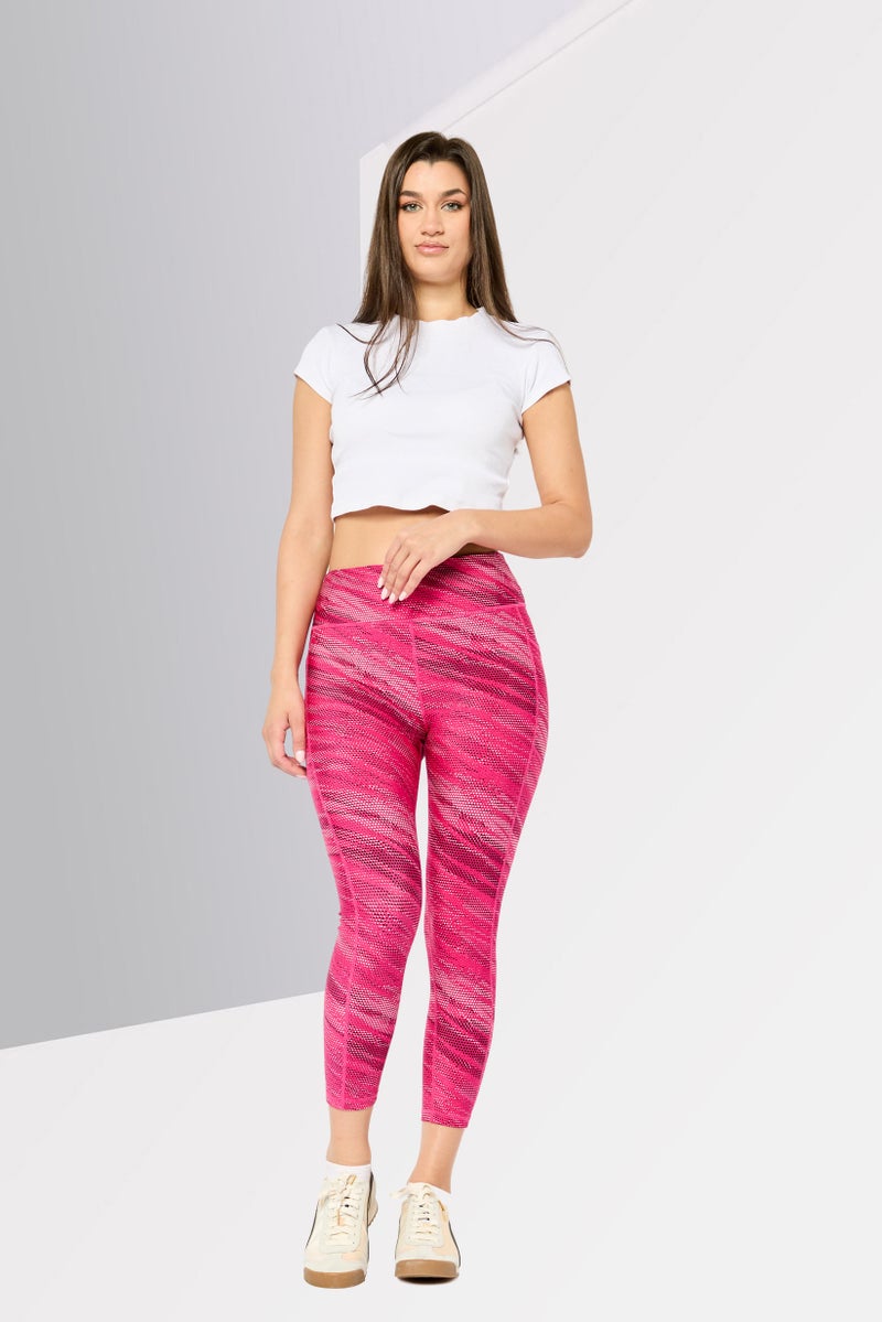 DKNY Sport ليغينغز تدريب رياضية للنساء، وردي داكن - Image 4