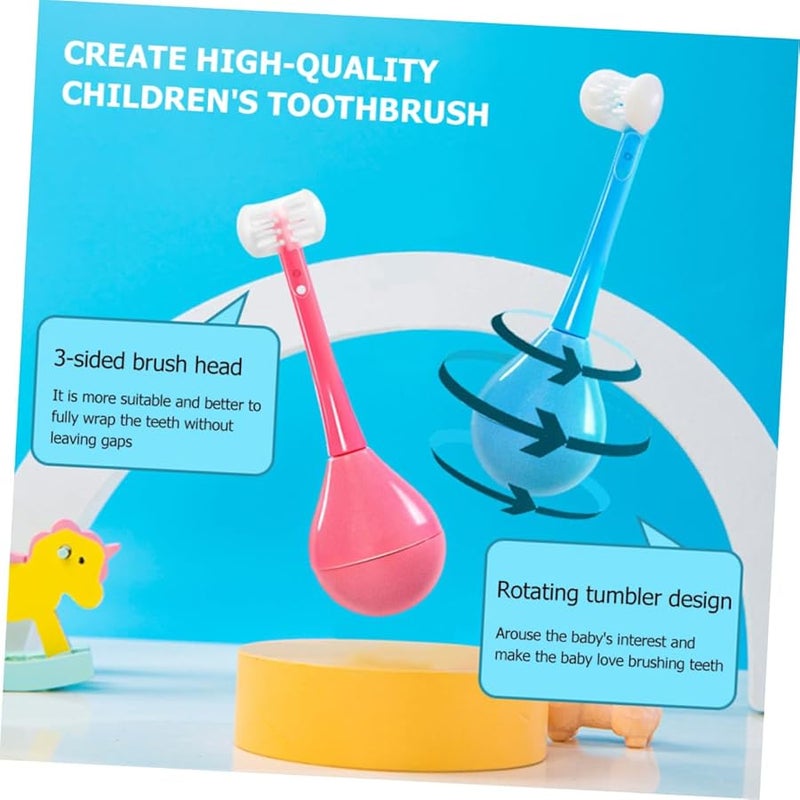 2pcs Kids Toothbrush Soft Bristles Multi Colored Design Promotes Healthy Brushing Habits - Image 4