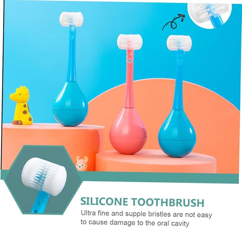 2pcs Kids Toothbrush Soft Bristles Multi Colored Design Promotes Healthy Brushing Habits - Image 5