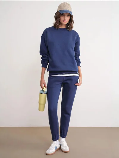 MixRay Mixray Basic Sweatshirt & Jogger Two-Piece Set