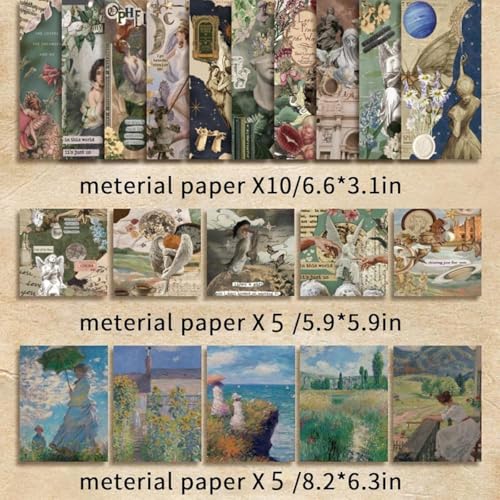 ATIRAMANIYA Vintage Aesthetic Paper Scrapbook Kit(346Pcs) Scrapbooking Supplies Kit With Bullet Junk Journal,Stationery,A6 Grid Notebook Journaling Gift For Girl (Star And Art Museum),Multicolor - Image 2