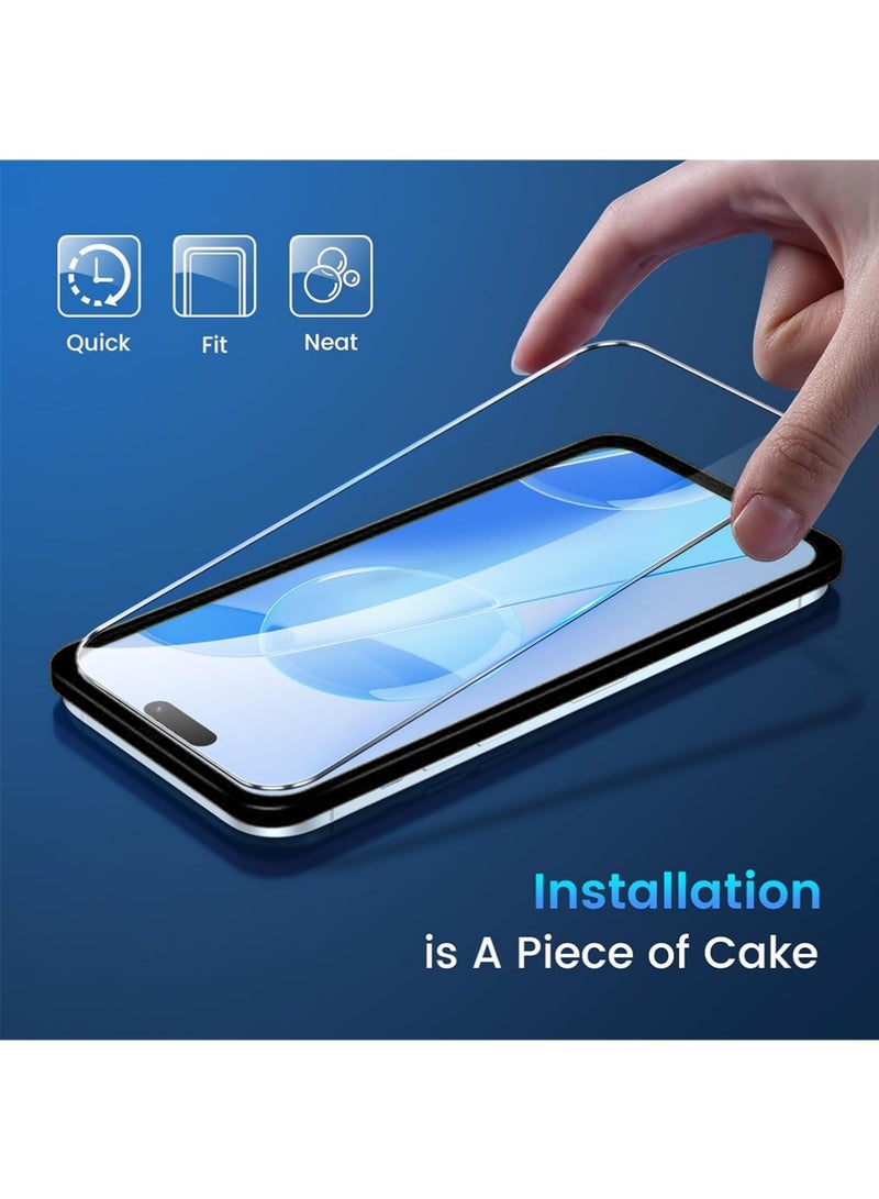 X-level Compatible for 3 Pack iPhone Air Screen Protector With 1 Set Camera Lens Protector, 2025 Upgrade 9H+ Premium Tempered Glass iPhone Air, Easy Installation Kits, 6.5 inch - Image 3