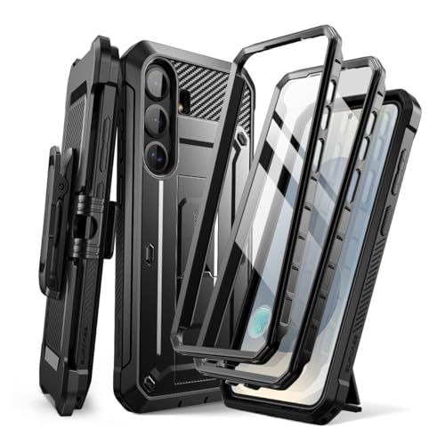 SUPCASE for Samsung Galaxy S25 Plus Case with Stand (Unicorn Beetle Pro), [2 Front Frames] [Built-in Screen Protector & Belt-Clip] Military-Grade Protection Phone Case for Galaxy S25 Plus 6.7", Black - Image 1