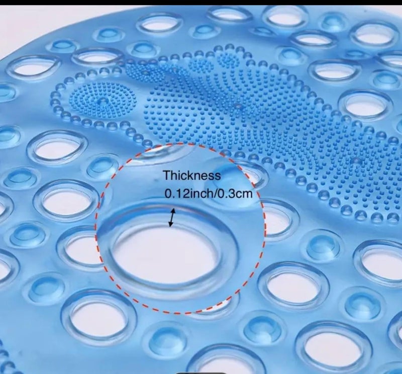 Anti-Slip Bathtub Mat with Suction Cups, Silicone Shower Floor Mat 65x35 cm, Waterproof Bathroom Safety Mat for Daily Use (One pack) - Image 5