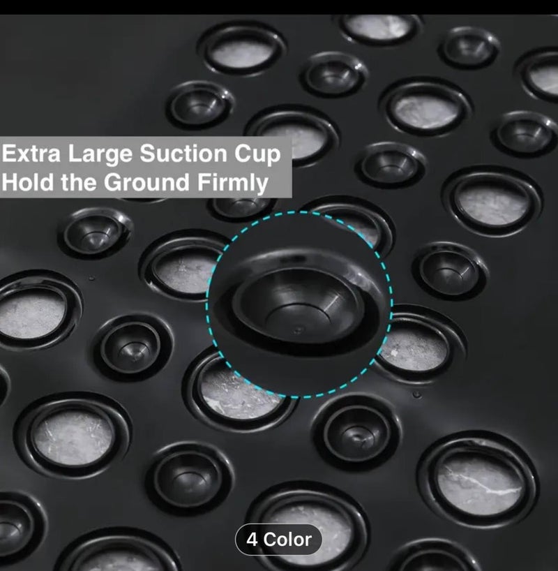 Anti-Slip Bathtub Mat with Suction Cups, Silicone Shower Floor Mat 65x35 cm, Waterproof Bathroom Safety Mat for Daily Use (One pack) - Image 4