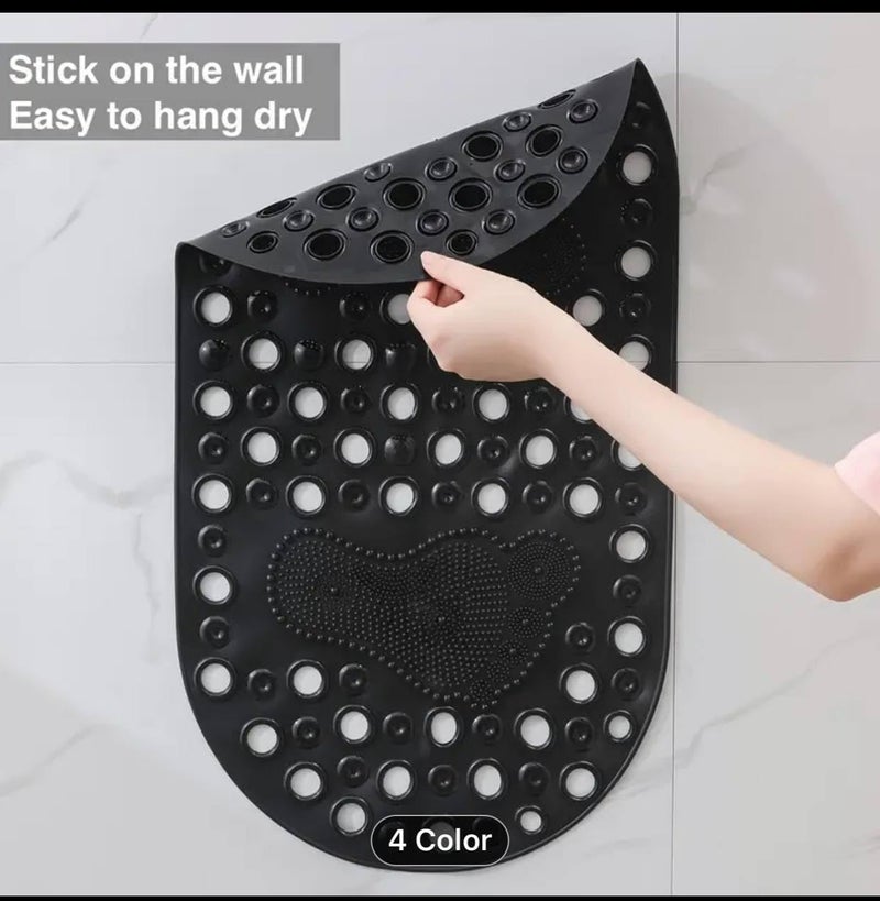 Anti-Slip Bathtub Mat with Suction Cups, Silicone Shower Floor Mat 65x35 cm, Waterproof Bathroom Safety Mat for Daily Use (One pack) - Image 3