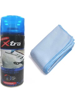 XTRA Glass Cleaning Foam (400 Ml) + Microfiber Glass Cloth (40X40 Cm)  - Image 1