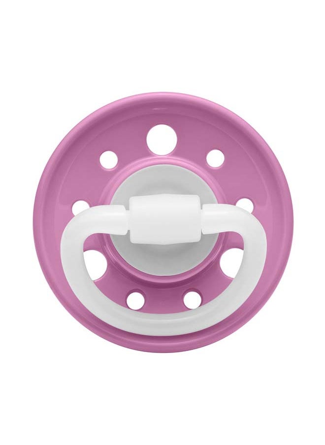 nip Cherry Round Latex Soother, Narrower Round Teat Cherry Shape, Nursing Friendly, Size 2, From 6 Months, Latex, Peach And Pink, Pack Of 2  - Image 3