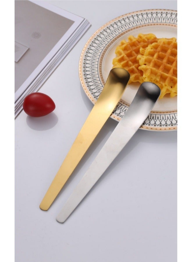 2 Pack Stainless Steel Spoons Long Handle Ice Cream Spoon Cake Dessert Spoon - Image 1