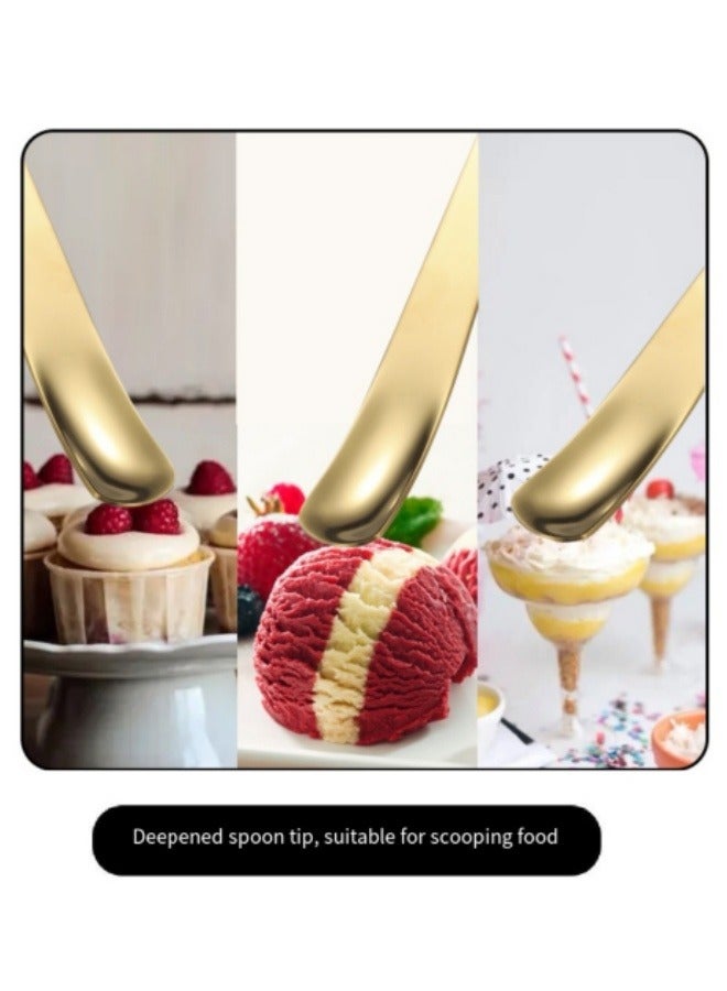 2 Pack Stainless Steel Spoons Long Handle Ice Cream Spoon Cake Dessert Spoon - Image 2