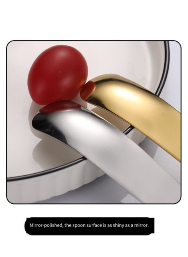 2 Pack Stainless Steel Spoons Long Handle Ice Cream Spoon Cake Dessert Spoon - Image 5