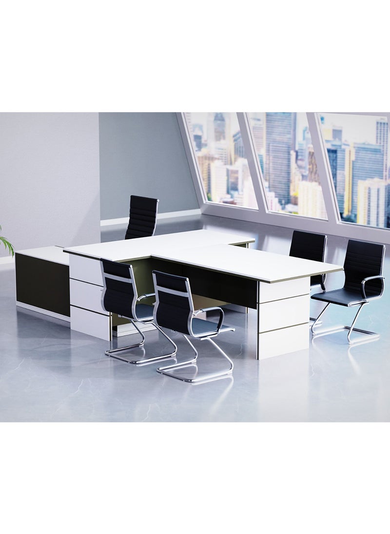 مكتب تنفيذي Mahmayi Premium White Lava Grey ED5-LSWLG مقاس 340 سم