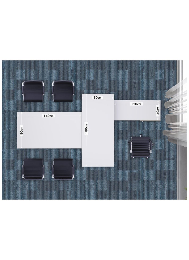 مكتب تنفيذي Mahmayi Premium White Lava Grey ED5-LSWLG مقاس 340 سم