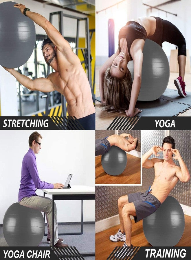 ISTARA Anti-Burst Exercise Gym Ball with Pump | Exercise Ball | Non-Slip Stability Fitness Yoga Ball | Balance Gym Ball for Home, Office, Men Women Kids (Multicolor) - Image 5