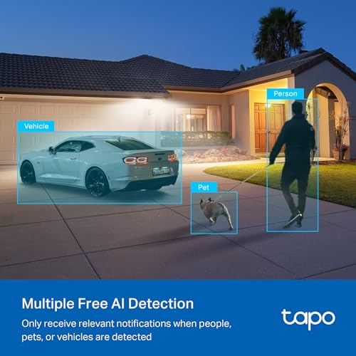 tapo كاميرا أمان خارجية TP-Link Tapo 2K QHD مع دوران/إمالة، رؤية 360°، تتبع الحركة، رؤية ليلية ملونة، كشف مجاني للأشخاص/المركبات/الحركة، تخزين سحابي وبطاقة SD، تسجيل على مدار الساعة، Tapo C520WS… - Image 5