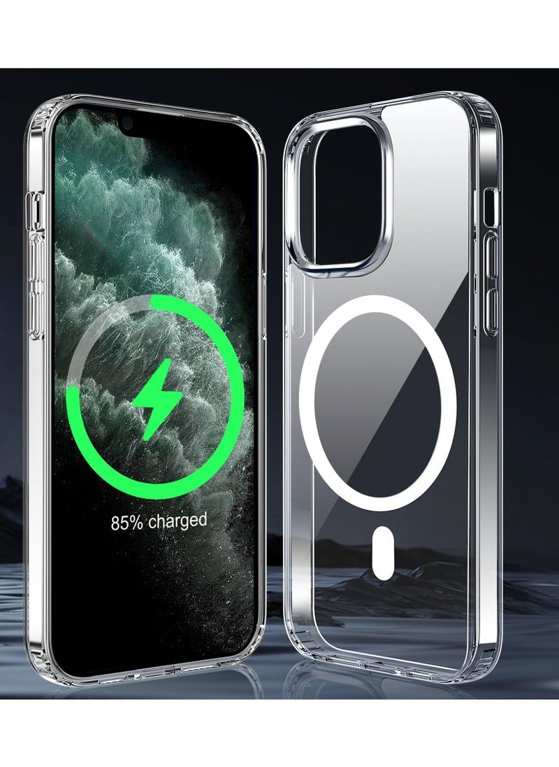 Magsafe Magsafe Case for iPhone 11 Pro Max Magsafe Clear Cover Magnetic Wireless Charging Support, Shockproof Protection, Scratch-Resistant for iPhone 11 Pro Max - Clear  - Image 4