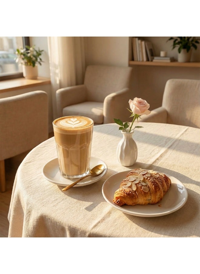 دائرة خضراء طقم مزهريات سيراميك صغيرة 8 سم (قطعتان) - مزهريات برعم لامعة بنمط متموج لتزيين الطاولة والرفوف والحمام وغرفة النوم - Image 2