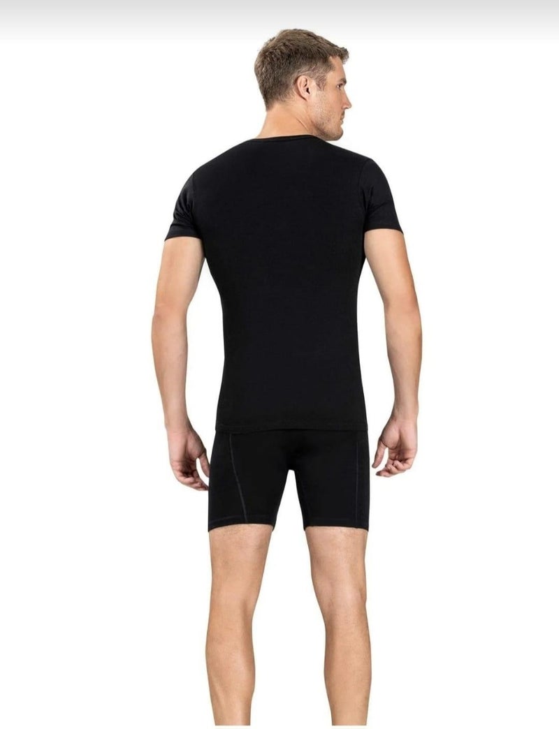 Jiber 213 Men's V Neck Half Sleeve Lycra Undershirt 12 Pieces  - Image 3
