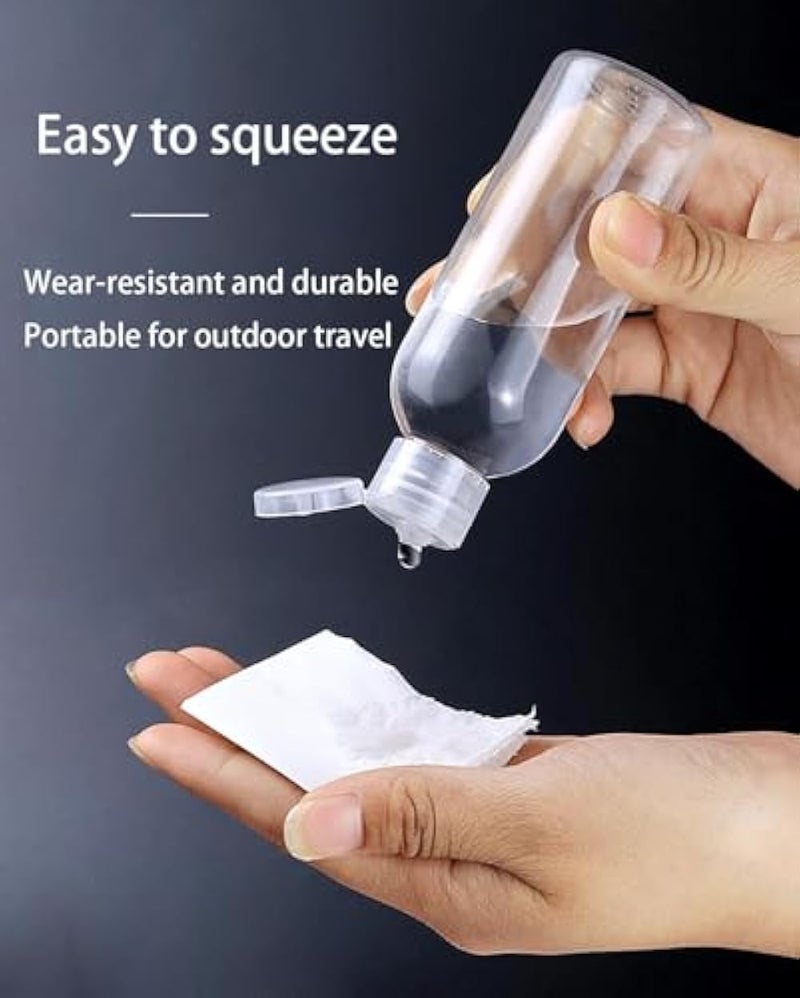 Clear Plastic Empty Bottle Travel Size Set - 4 Piece- Travel Size Bottle Kit Reusable BPA-Free Refillable Leak-Proof Dispensers Sprayers Lotion Shampoo Soap Liquids Makeup Skincare Toiletries - Image 4