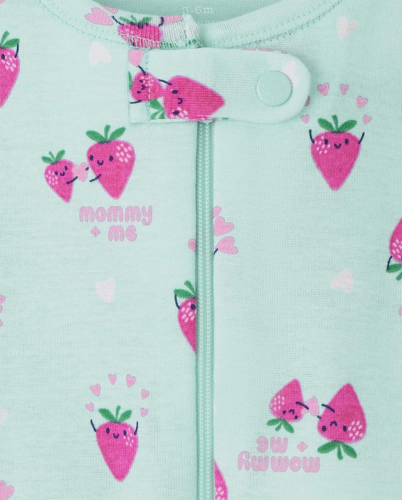 The Children's Place baby-girls The Children's Place Baby Toddler Girls Snug Fit 100% Cotton Zip-front One Piece Footed Pajama Baby and Toddler Sleepers (pack of 2) - Image 3