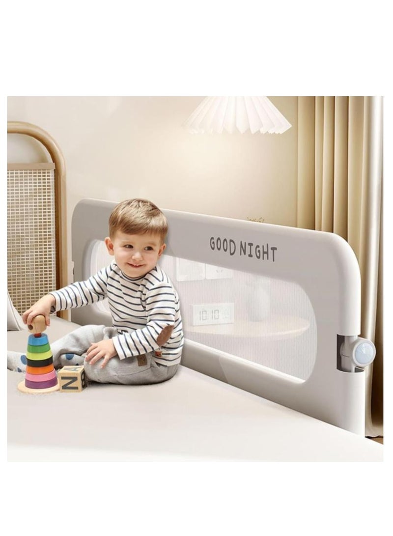 Golden Baby Bed Rails Guard - Foldable Toddler Bed Rail, Kids' Bed Rails & Rail Guards,Safety Bed Fence Protector Rail, Adjustable Heights Bed Guard Rail for Queen King Twin Bed Kid (1.5 M) - Image 3