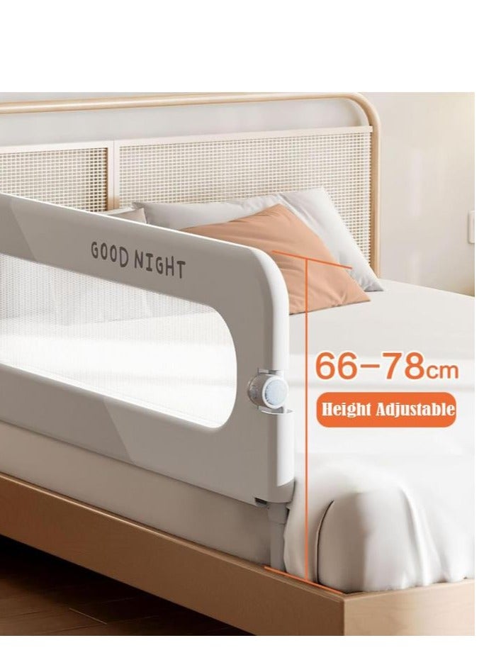 Golden Baby Bed Rails Guard - Foldable Toddler Bed Rail, Kids' Bed Rails & Rail Guards,Safety Bed Fence Protector Rail, Adjustable Heights Bed Guard Rail for Queen King Twin Bed Kid (1.5 M) - Image 4