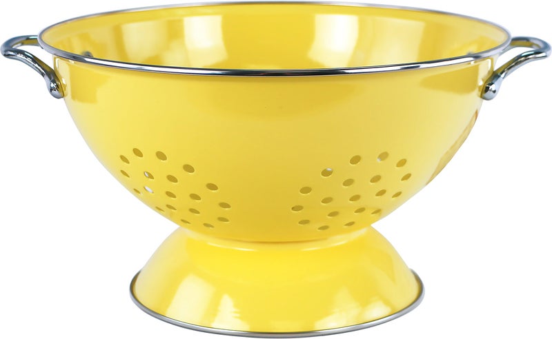 Reston Lloyd Calypso Basics by Reston Lloyd Powder Coated Enameled Colander 5 Quart Lemon