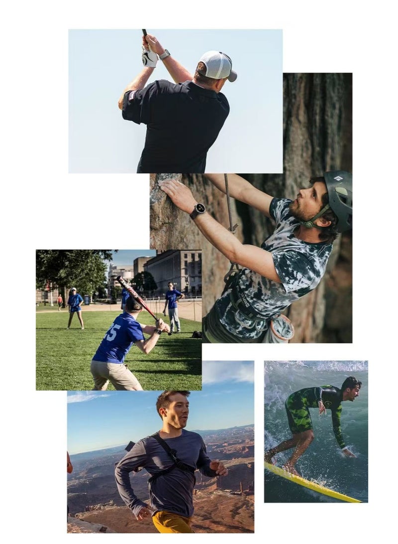 Smart Watch for Men with AMOLED Always-On Display, Bluetooth Calling, 100+ Sports Modes, Heart Rate Sleep Monitor, Waterproof Fitness Tracker for Android iOS (Black) - Image 3