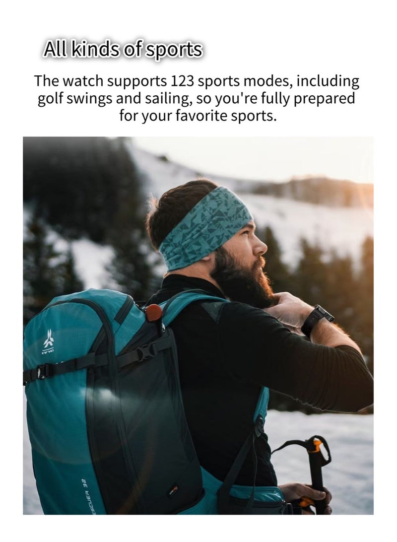 Smart Watch for Men with AMOLED Always-On Display, Bluetooth Calling, 100+ Sports Modes, Heart Rate Sleep Monitor, Waterproof Fitness Tracker for Android iOS (Black) - Image 4