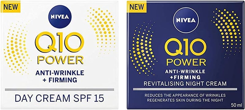 Nivea Q10 SPF 15 AntiWrinkle Face Day Cream Plus Face Night Cream 50 ml