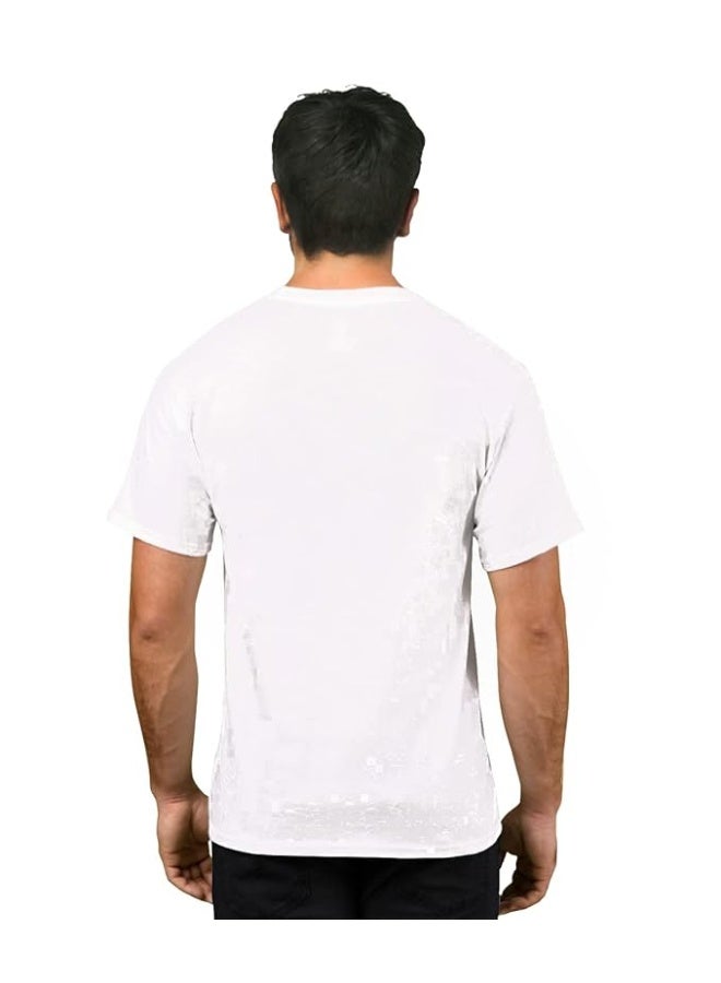 OPLU Store Men's Regular Fit Cotton Printed Tshirt, White_L - Image 3