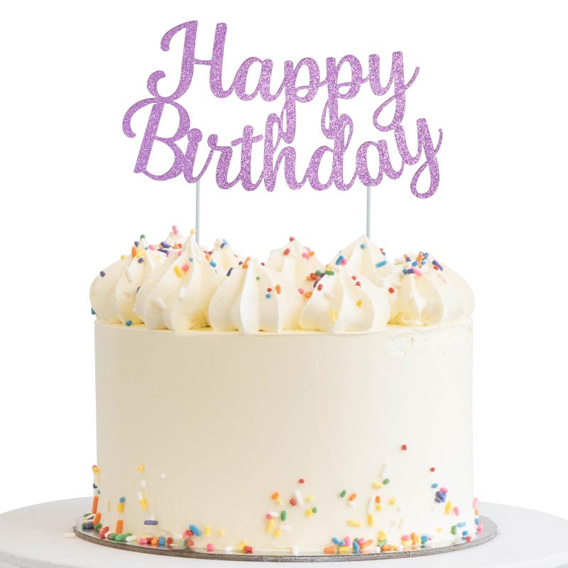 بيشيدا Beishida Pink Happy Birthday Cake Topper عيد ميلاد سعيد كعكة عيد ميلاد ديكور ديكور عيد ميلاد زخرفة مستلزمات مصورة الصور الدعائم - Image 1
