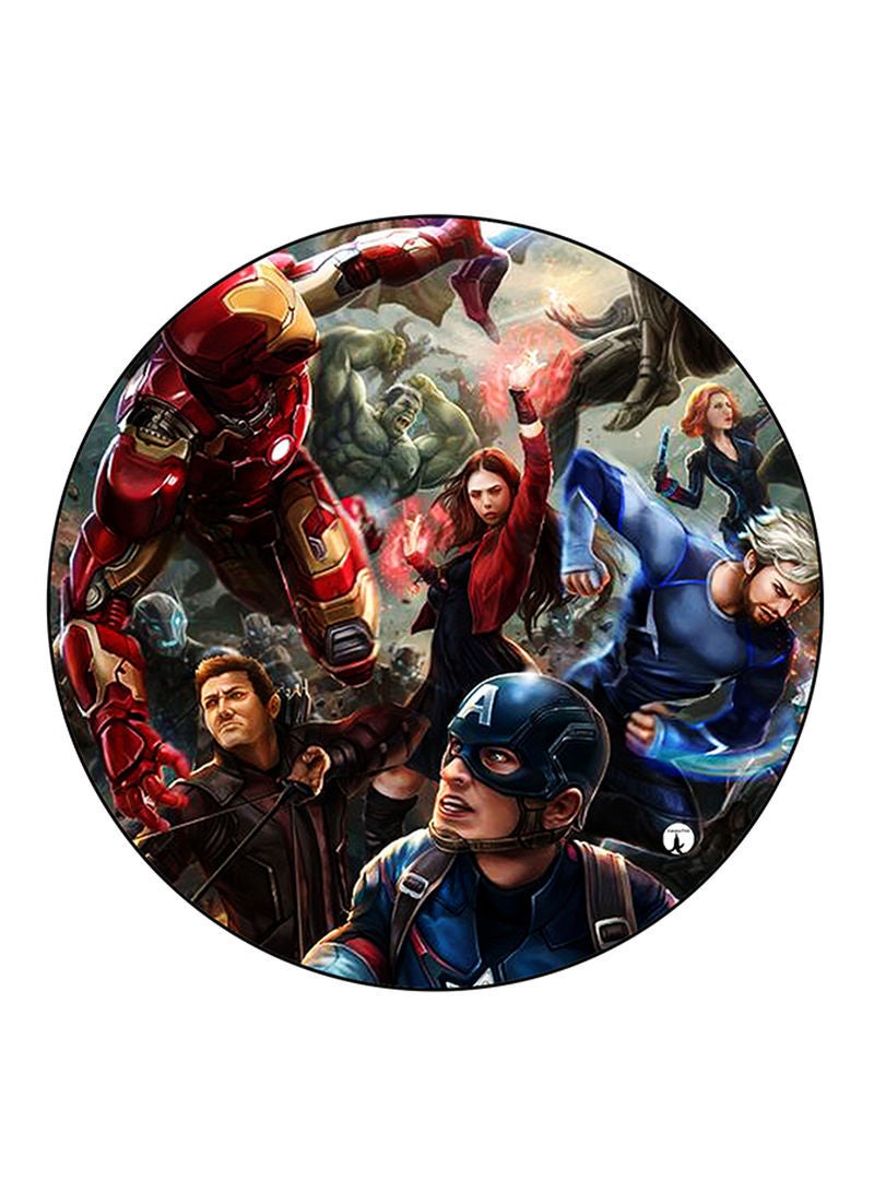 RKN Avengers Printed Mouse Pad  Round  Multicolour