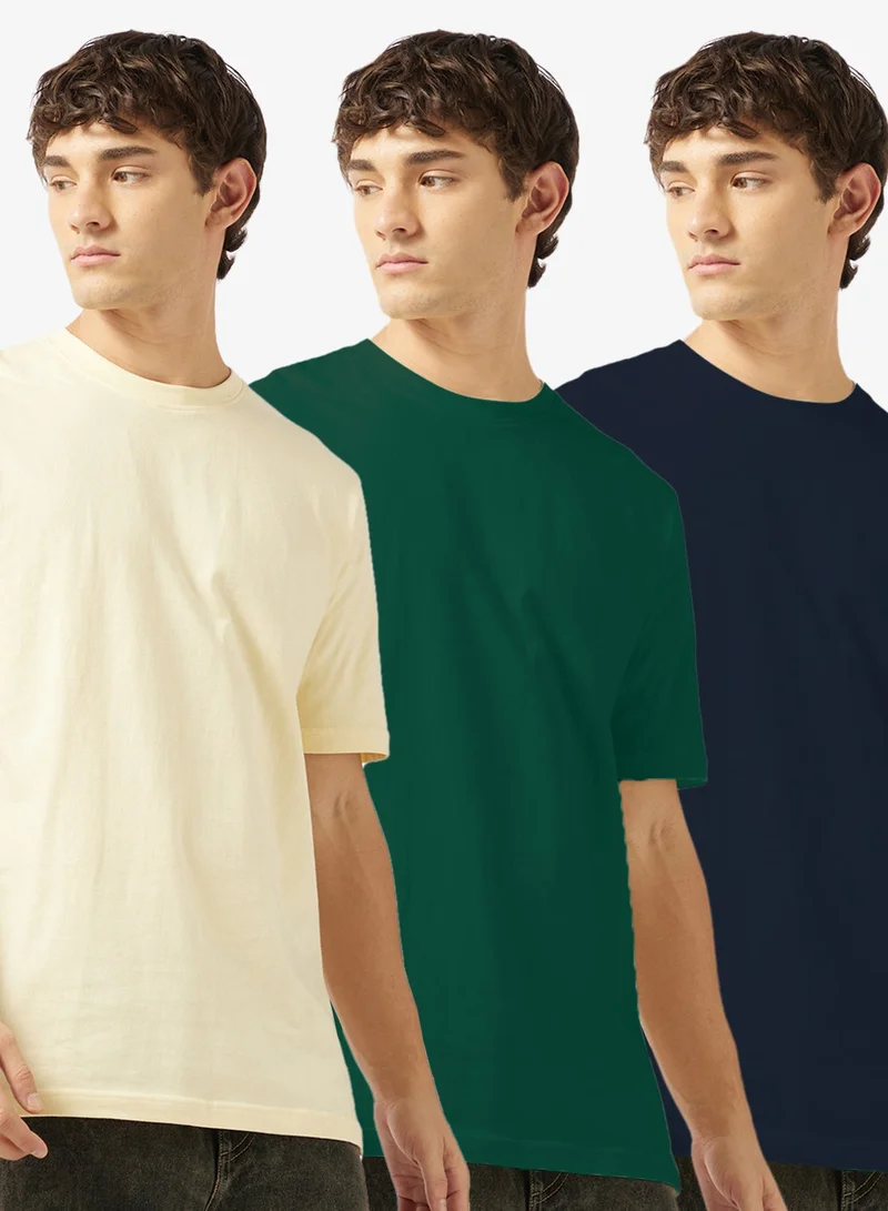 سفنتي فايف بيسيكس عبوة من  تيشيرتات كبيرة الحجم