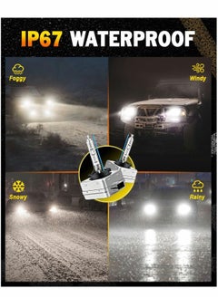 Y&D HID Headlight Bulb, D3S 500% Brightness 16000LM, 6000K White, OEM Xenon Replacement Bulbs Plug and Play 66340 42403 42302（2 PCS）  - Image 3