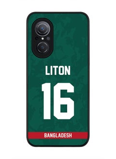 Rugged Black Edge Case for Huawei Nova 9 SE , Slim fit Soft Case Flexible Rubber Edges Thin Cover - Player Name - Liton Das, Jersey Number- 16