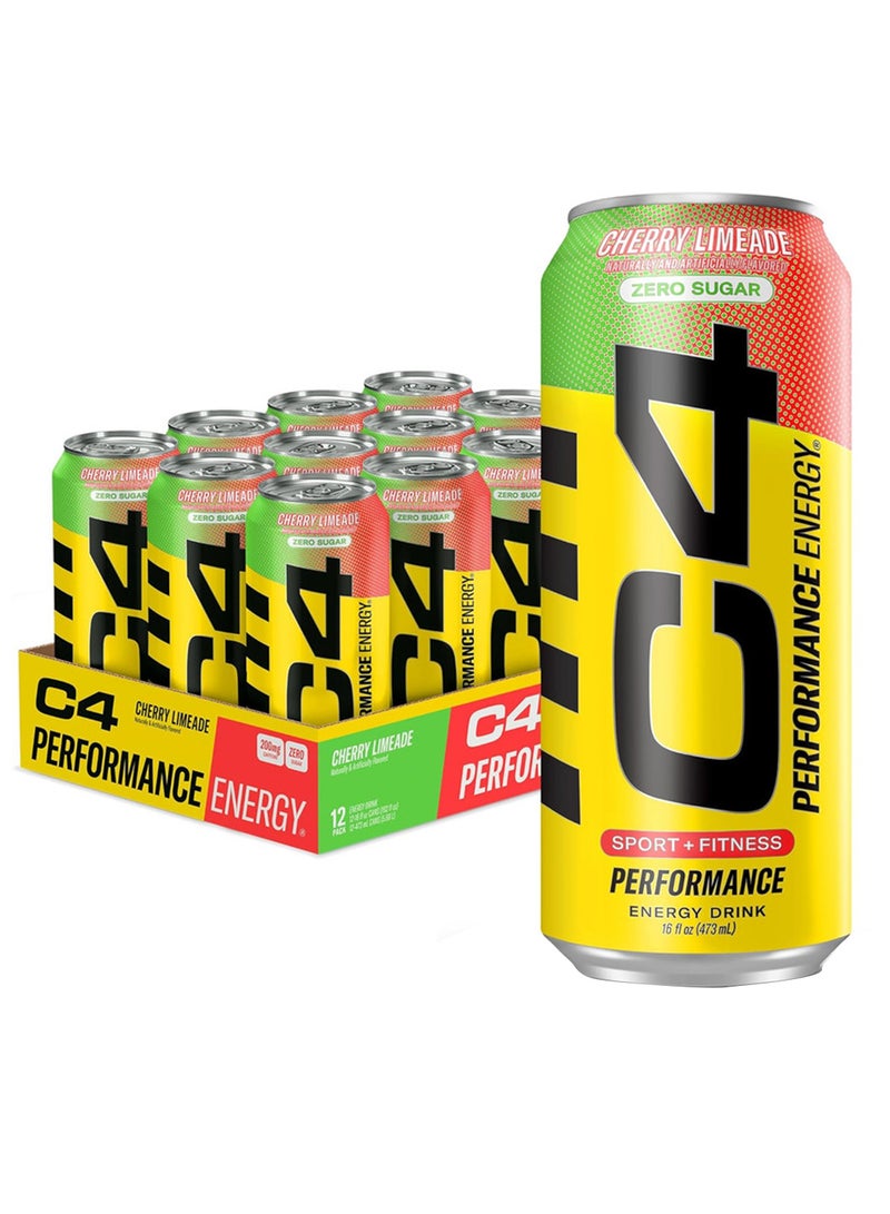 سيلوكور 12 عبوة من مشروب الطاقة C4 الأصلي خال من السكر والكربون بنكهة الكرز والليمون - Image 1